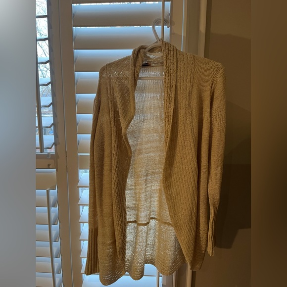 Triple Five Soul Long Cream/Beige Airy Cardigan size L - Picture 6 of 12